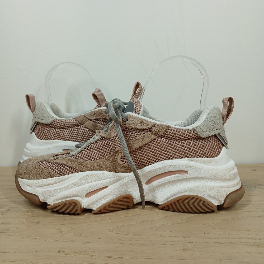 Steve Madden Possession-E Sneakers Womens 7 Blush Suede Mesh Chunky Dad Shoes - Picture 3 of 10